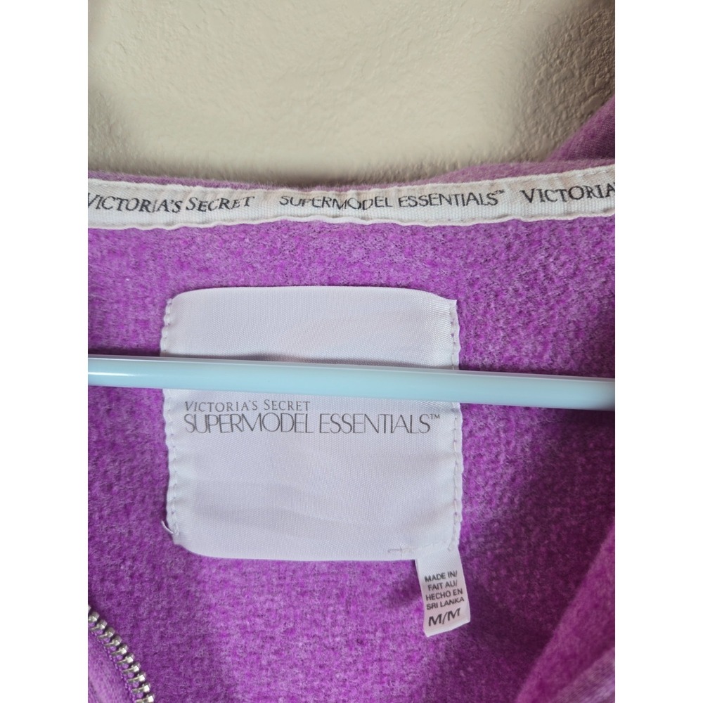 Women's Victoria's Secret Super Model Essentials Pink-Purple Hoodie Size M - Picture 2 of 7